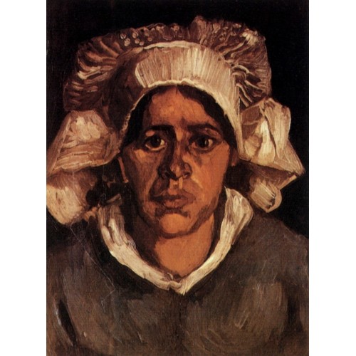 Head of a peasant woman with white cap 12