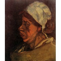 Head of a peasant woman with white cap 13