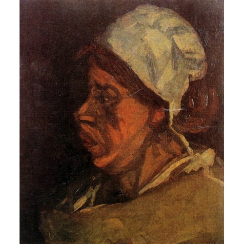 Head of a peasant woman with white cap 13