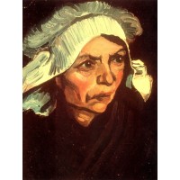 Head of a peasant woman with white cap 14