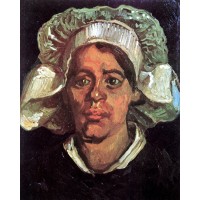 Head of a peasant woman with white cap 15