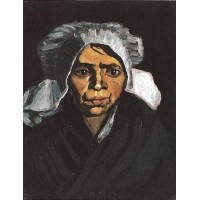 Head of a peasant woman with white cap 9