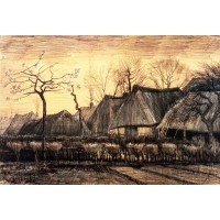 Houses with thatched roofs