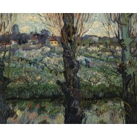 Orchard in Bloom with View of Arles