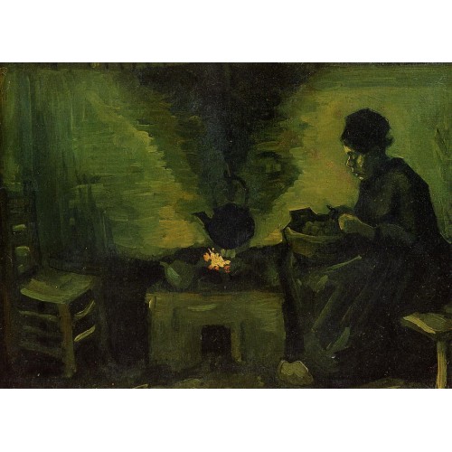 Peasant Woman by the Fireplace