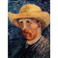 Self Portrait with Straw Hat 2
