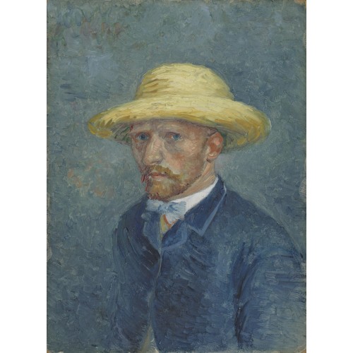 Self portrait with straw hat 5