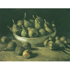 Still life with an earthern bowl and pears