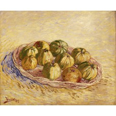Still life with basket of apples