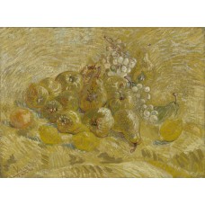 Still life with grapes pears and lemons