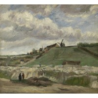The hill of montmartre with stone quarry