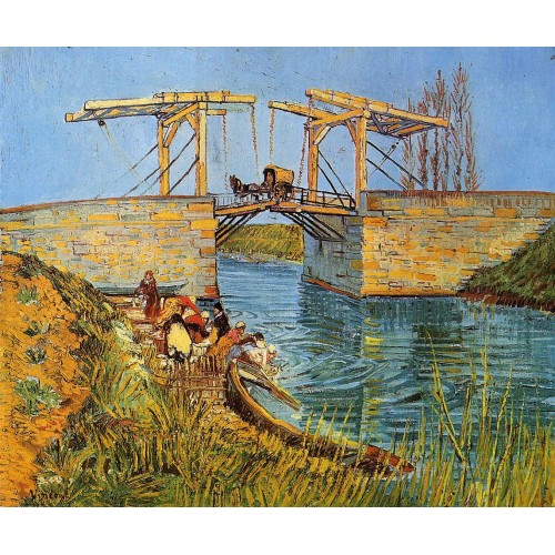 The Langlois Bridge at Arles with Women Washing 1