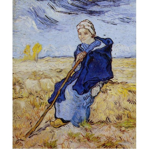 The shepherdess after millet