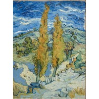 Two poplars on a hill