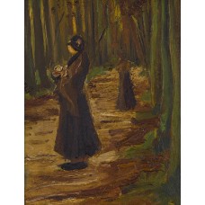 Two women in the woods