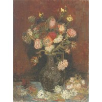 Vase with Asters and Phlox