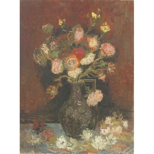 Vase with Asters and Phlox