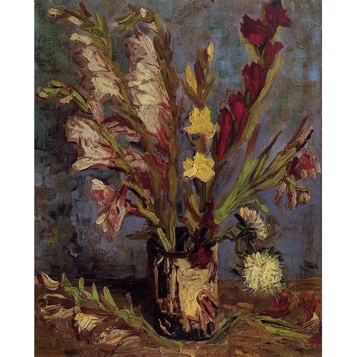 Vase with Gladioli