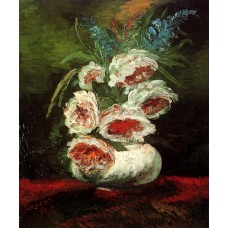 Vase with peonies