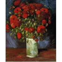 Vase with Red Poppies