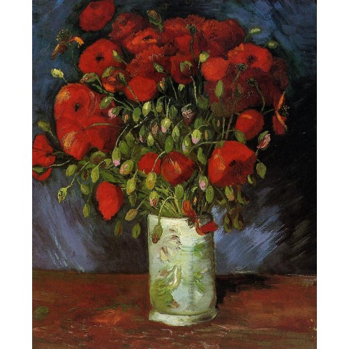 Vase with Red Poppies