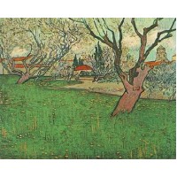 View of Arles with Tress in Blossom