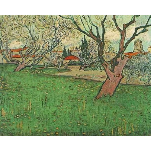 View of Arles with Tress in Blossom