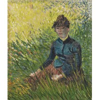 Woman sitting in the grass