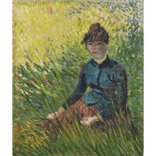 Woman sitting in the grass