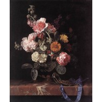 Vase of Flowers with Watch