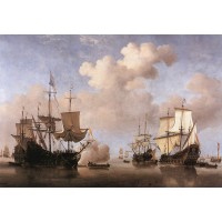 Dutch Ships Coming to Anchor