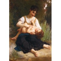 The Joys of Motherhood (Girl Tickling a Child)