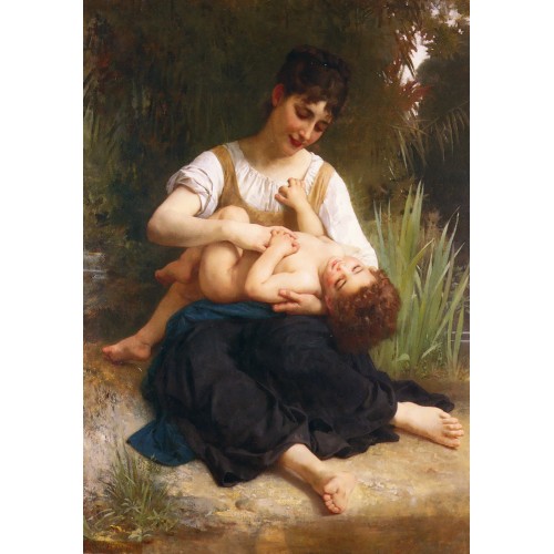 The Joys of Motherhood (Girl Tickling a Child)