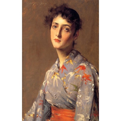 Girl in a Japanese Kimono
