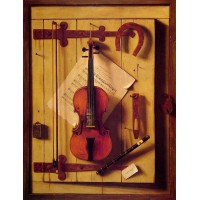 Still Life Violin and Music