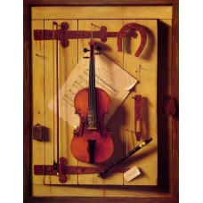 Still Life Violin and Music