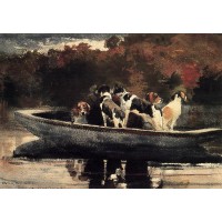 Dogs in a Boat