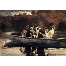 Dogs in a Boat