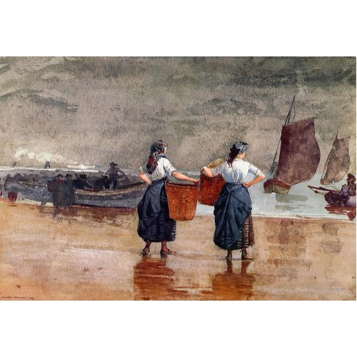 Fishergirls on the Beach Tynemouth