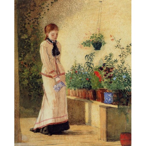 Girl Watering Plants