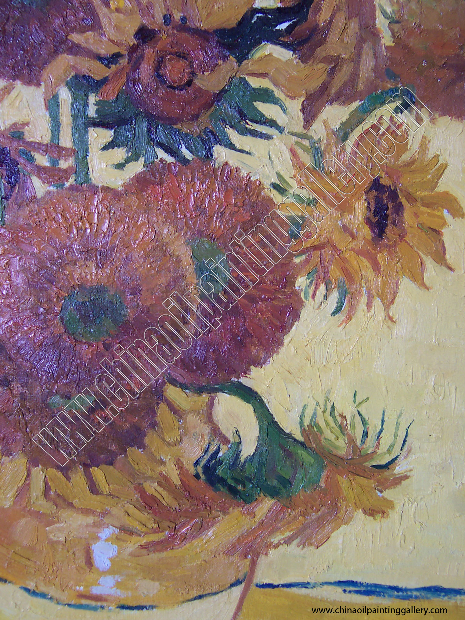 Vincent van Gogh Sunflowers - Oil painting reproductions details 2