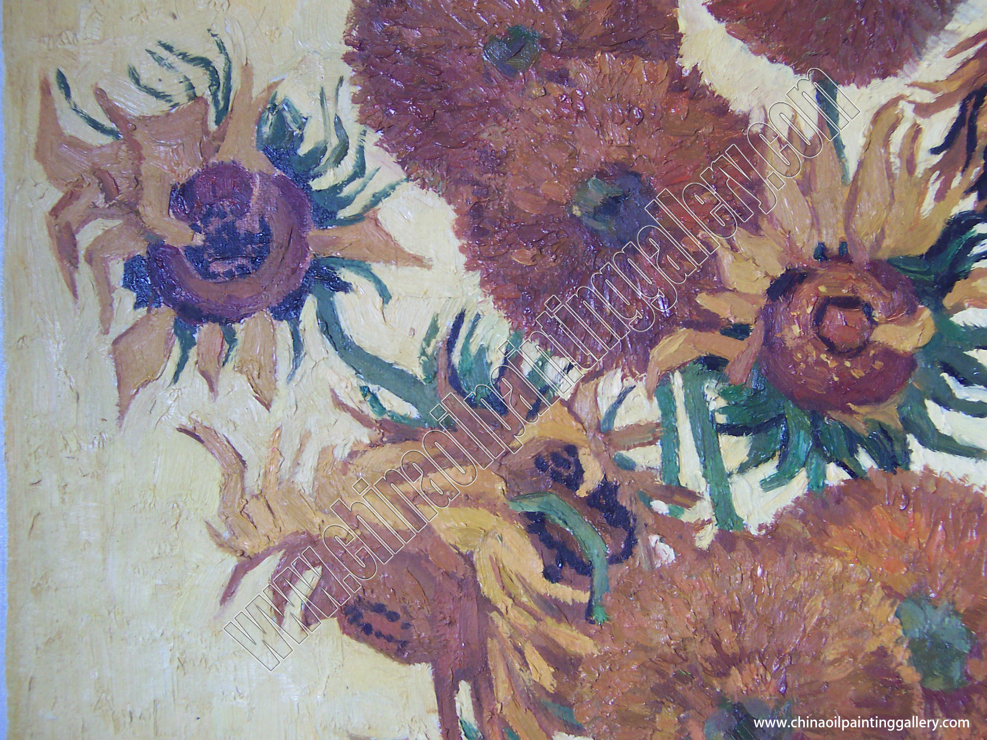 Vincent van Gogh Sunflowers - Oil painting reproductions details 4