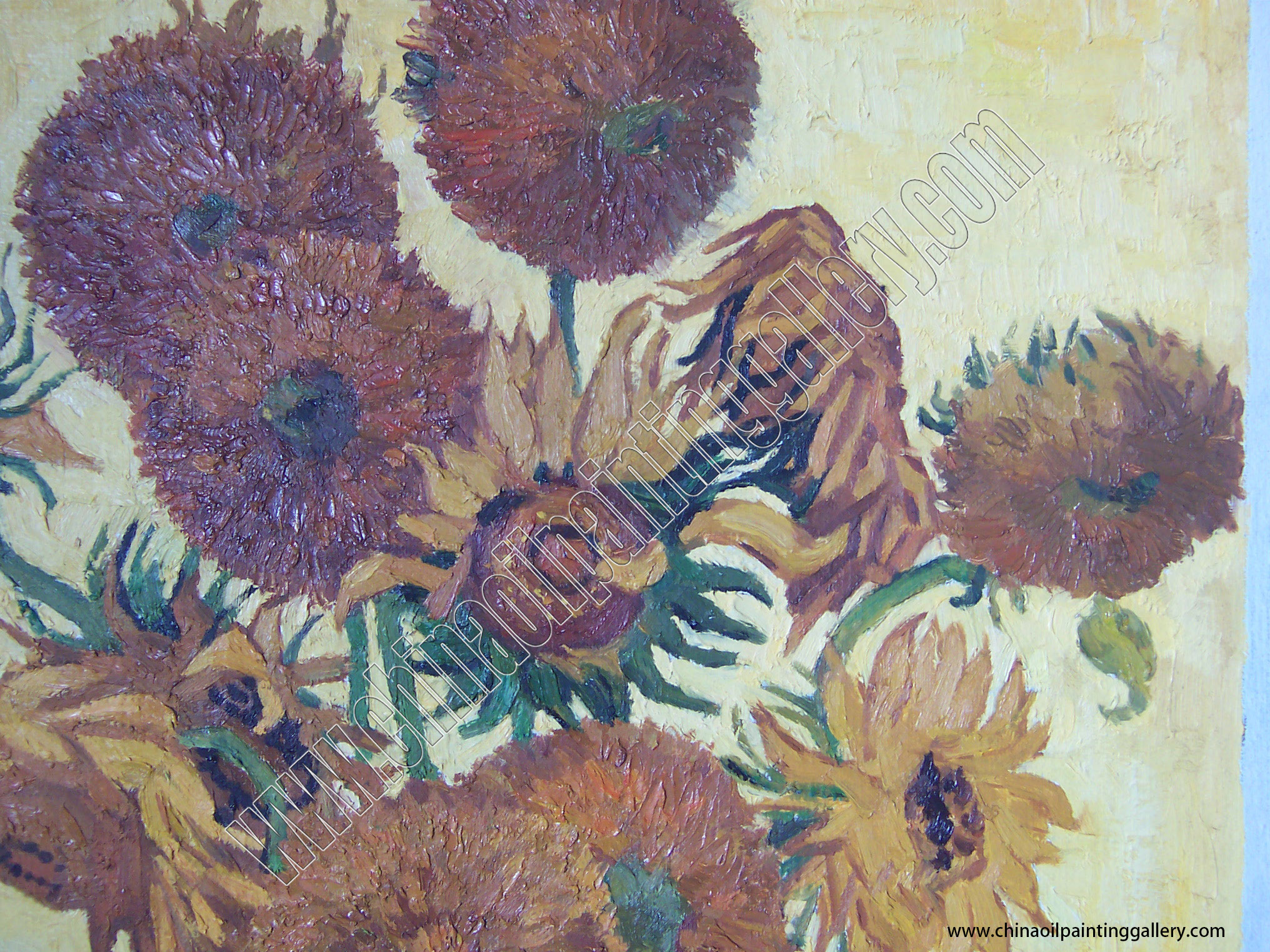 Vincent van Gogh Sunflowers - Oil painting reproductions details 5