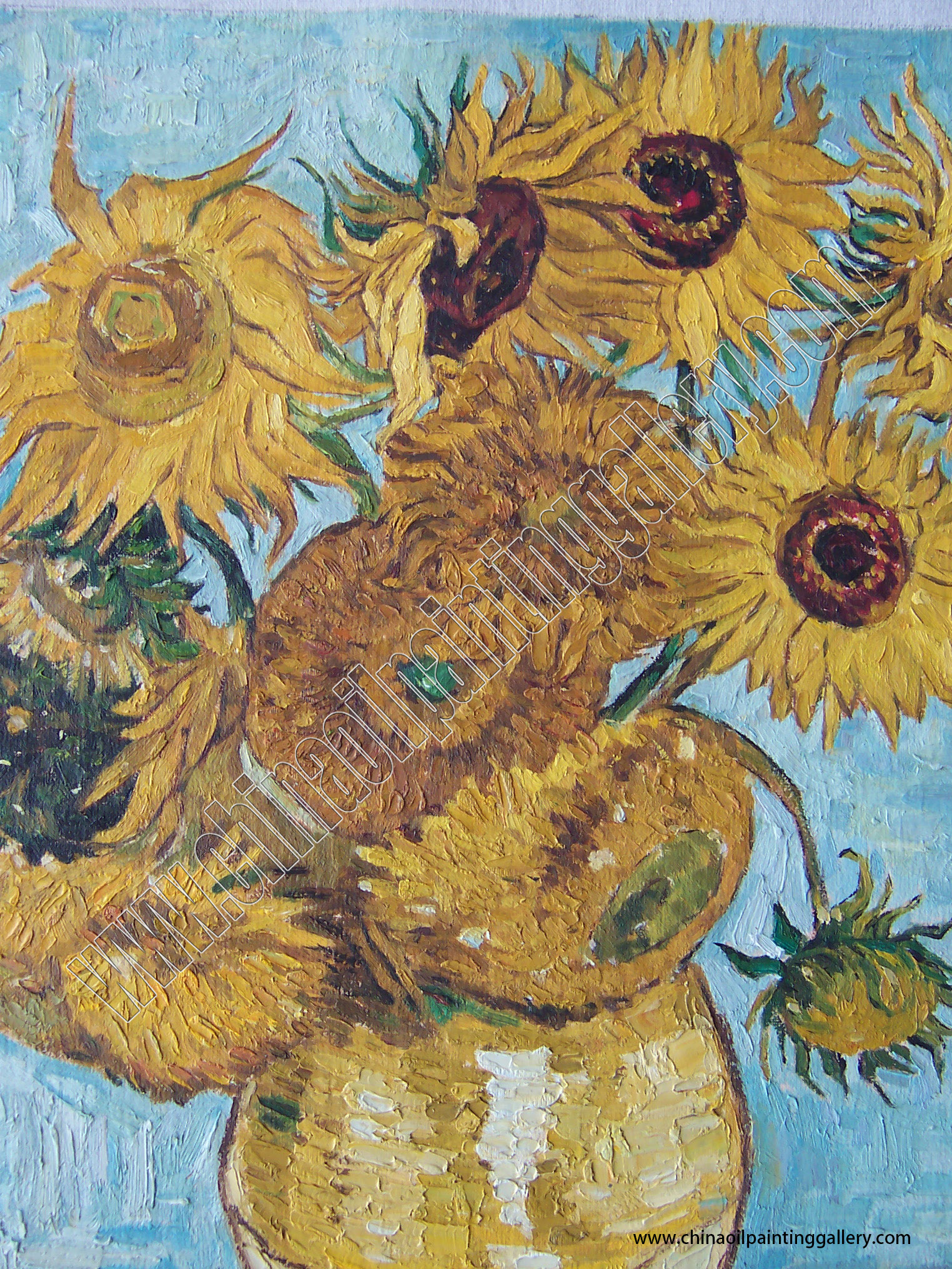 Vincent van Gogh Sunflowers - Oil painting reproductions details 6
