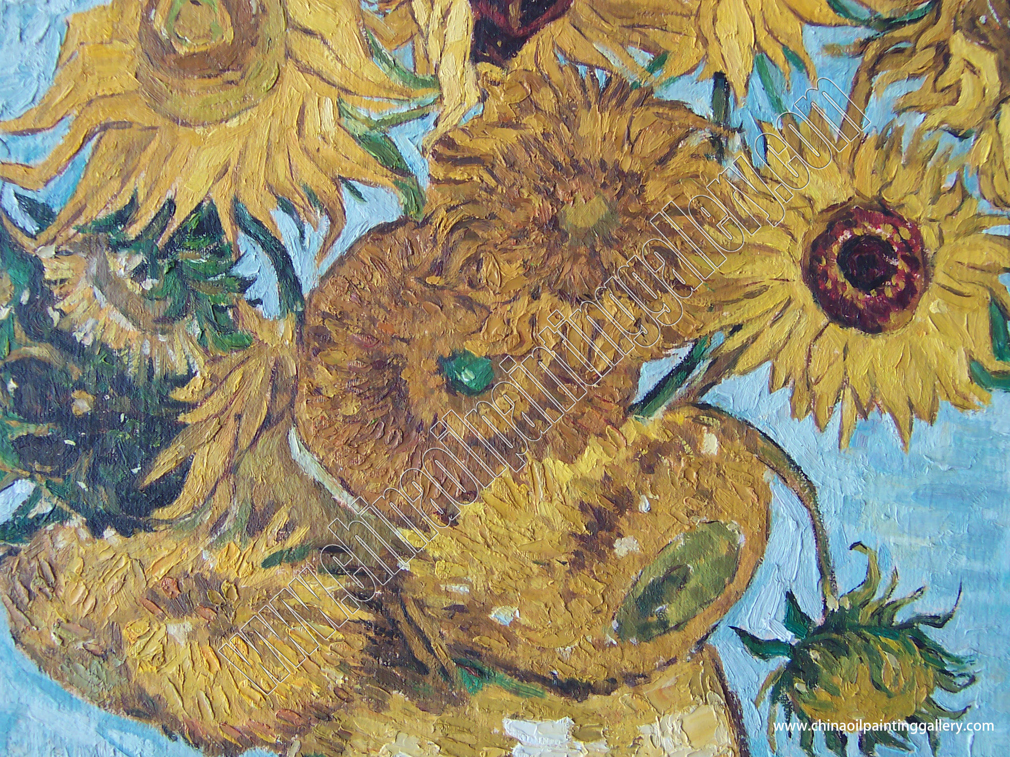Vincent van Gogh Sunflowers - Oil painting reproductions details 7