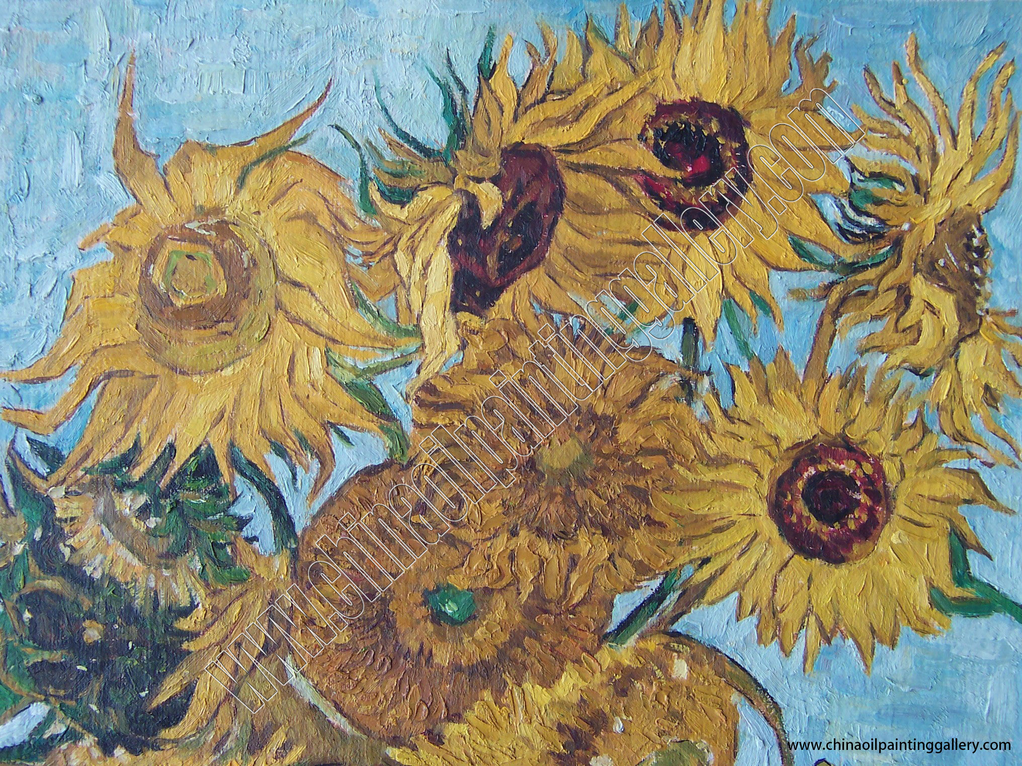 Vincent van Gogh Sunflowers - Oil painting reproductions details 8