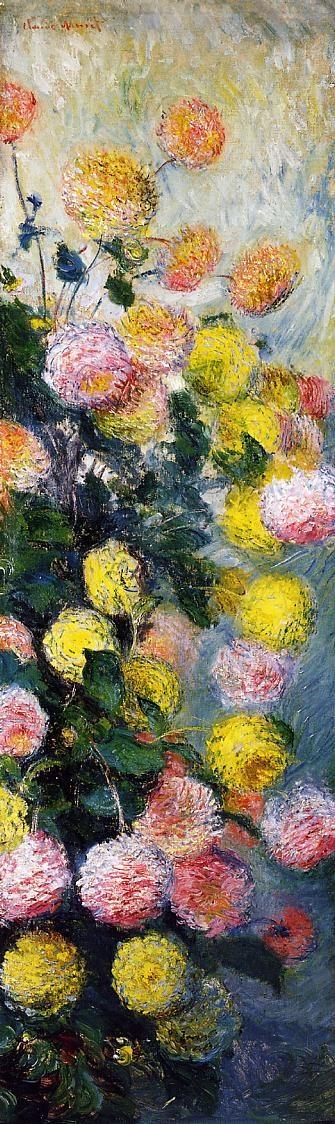 Dahlias 2 - Monet - oil painting reproduction - China Oil Painting Gallery