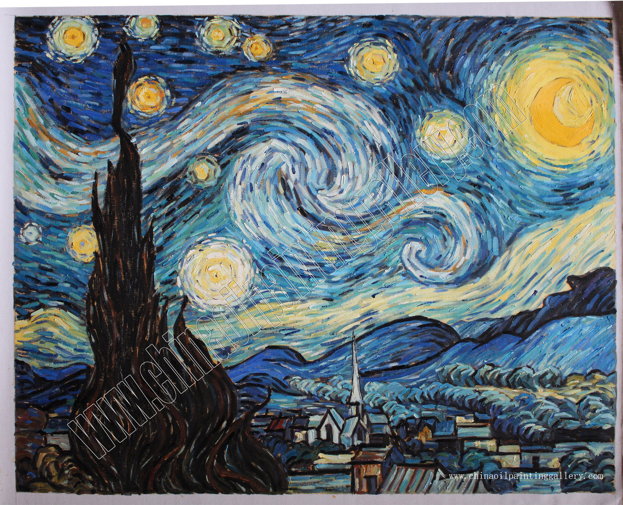 Artwork Starry Night Painting - Riset