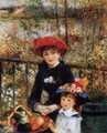 Two sisters on the terrace - Pierre-Auguste Renoir - oil painting reproduction